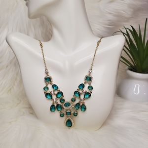 Carolee Gold Gemstone & Crystal Necklace